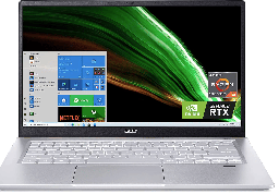 [Dim-SFX14-41G-R0SG] Laptop  Para Gaming Acer Swift X Sfx14-41g-r0sg Creator Laptop | 14 Pulgadas | AMD Ryzen 5 5600u | Nvidia RTX 3050 Gpu Para Laptop | 8gb Lpddr4x | 512gb Nvme SSD | Wi-fi 6 | Teclado Retroiluminado | Windows 10 Home Sfx14-41g-r0sg (openbox)