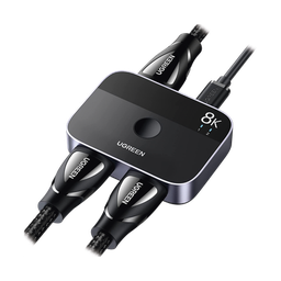 [90385] Conmutador Hdmi 2.1 8k @60hz | Hdmi Splitter 2 Entradas A 1 Salida | Soporta 4k @120hz 1080p @240hz 3d | Hdr Dolby | Alta Velocidad 48gbps | Formatos De Audio Lpcm/dts/dsd, 2,0/2,1/5,1/7,1 Canales.