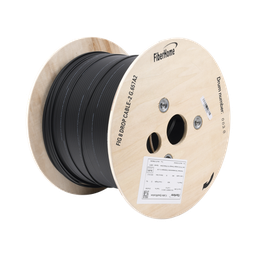 [IC-FIG8A2-2C] Carrete De 1 Km De Fibra Óptica Aérea Mini Figura 8 G.657a2 Tipo Drop, Monomodo De 2 Hilos (bifibra), Diseñada Para Fusionarse, Color Negro, Span 80, (no Soporta Conectores Mecánicos)