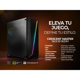 [YPA-CM560GB-16S1M] Computadora Gamer Yeyian R5 5600g 16gb Ddr4 Gtx 1660 Ypa-cm560gb-16s1m