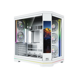 [X-CS-NEUTRONX-P-W] Gabinete Xyz Neutron X Pro 5 Vent 120mm, Pantalla Frontal, Crist Temp/ Malla Atx White