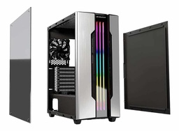 [Dim-GEMINI-M-SILVER] GABINETE COUGAR GEMINI M SILVER RGB CRSITAL TEMPLADO