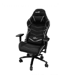 [Dim-CGC600-WH] SILLA GAME FACTOR TELA RECLINABLE 4D ESTRELLA METAL NEGR-BLANCO CGC600-WH PUE