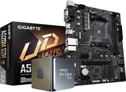 [Dim-KIT-4350G-A520M-S2H] Set   Procesador AMD Ryzen 3 Pro 4350g Radeon AM4 3.8ghz Quadcore Con Disipador + Tarjeta Madre Gigabyte A520m-s2h