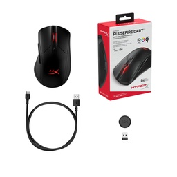 [Dim-28083] MOUSE PARA GAMING HYPERX PULSEFIRE DART QI CARGA INALAMBRICA 16000 DPI HX-MC006B