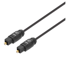[356077] Cable  Óptico Manhattan Audio Toslink M-m 2.0m Negro 356077