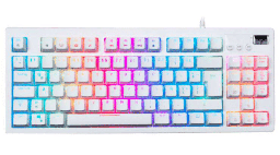 [dim-VG-K387-WHT-RED] TECLADO PARA GAMING VSG QUASAR RGB SWITCH ROJO OUTEMU VG-K387-WHT-BLU,, USB BLANCO