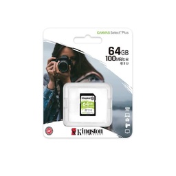 [740617297973-K] Memoria  Sd Kingston Sdxc Canvas Select 100r Cl10 Uhs-i V10 (sds2/64gb)