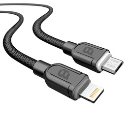 [7500463424342-B] Cable                                                                                                                                                                                                                                                                                                                                                                                                                                                                                                                                                                                                                                                                                                                                                                                                                                                                                                                              Blackpcs (ca-excelence) Lightning Gris 1m Tejido 2.1a(cagylte-3)