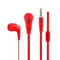 [7502266673156-V] Audifonos  Vorago Ep-103 Rojo 3.5mm