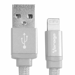 [7502266674146-V] Cable                                                                                         Vorago Cab-119 Blanco Usb-apple Lightning 1 Metro Blanco Bolsa