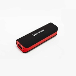 [7502266675129-V-1] POWER BANK VORAGO 2200 mAh NEGRO/ROJO BLISTER C/CABLE PB-150-RD