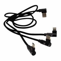 [7502266677970-V] Cable                                                                                                                                                                                                                                                                                                                                                                                                                                                                                                                                                                                                                                                                                                                                                                                                                                                                                                                          Vorago Cab-308 Micro Usb/ Lightning/ Tipo C 2.4a Negro