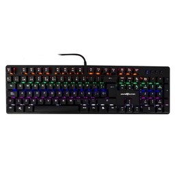 [7502266678731-G] Teclado                                                                                               Mecanico Game Factor Rainbow, Switch Red, Usb, Negro Kbg400-rd