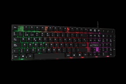 [7506215929615-A] Teclado                                                                                                                                                                                                                                                                                                                                                                                                                                                                                                                                                                                                                                                                                                                                                                                                                                                                                                                                                                                                                                                                       Alambrico Acteck-x Aurean X100usb Led 3colores Negro Ac-929615