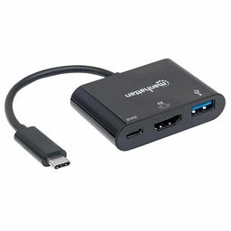 [766623152037-M] Convertidor  Video Manhattan Usb-c A Hdmi-h + Usb3 + Usbc 152037
