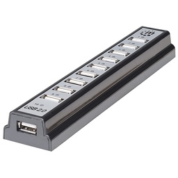 [766623161572-M] Concentrador Hub Manhattan Usb 10 Ptos C/fuente 161572