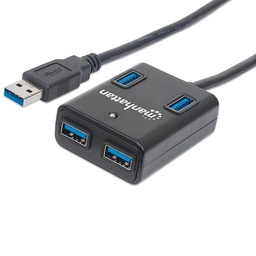 [766623162296-M] Hub                       Usb V3.0 Manhattan 4 Ptos Super Velocidad 162296