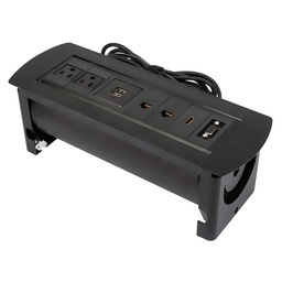 [766623164856-M] Caja De Mesa Manhattan Conexiones, Ac2, Usb2,red2,hdmi1,vga1, 164856