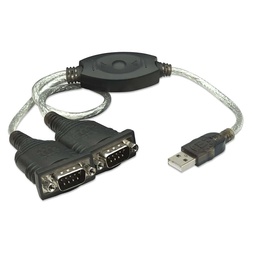 [766623174947-M] Convertidor                                                                                                                                                                                                                                                                                                                                                                                                                               Manhattan Usb A Serial Doble Db9 Macho 174947
