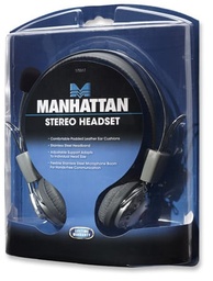 [766623175517-M] Diadema  Manhattan C/micro Metalico Flex Acero Inox 175517