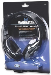 [766623175555-M] Diadema  Manhattan C/microfono V3 Mediano Plastico 175555