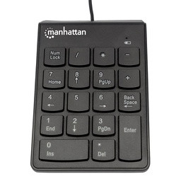 [766623176354-M] Teclado Numerico Manhattan Usb Alambrico 18 Teclas Negro 176354