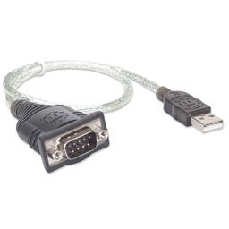 [766623205146-M] Convertidor Manhattan Usb 1.1 A Serial Db9m Rs232 45cm 205146