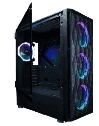 [Dim-BR-931281] GABINETE PARA GAMING ACTECK BALAM RUSH SKYDRON SGX3000 CRISTAL TEMPLADO 4 FANS RGB BR-931281