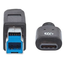 [766623354998-M] Cable  Usb Manhattan Tipo C M-b M 2.0mts Negro V3.1gen 1354998