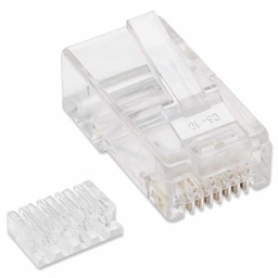 [766623503006-I] Plug  Rj45 Cat6 Solido Bote 100pzas Oro 15-micras Intellinet 503006