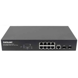 [766623561167-I] Poe Switch Intellinet Gb 8 Ptos 30w/pto, 140w, Admin + 2 Sfp 561167