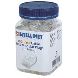 [766623790055-I] Plug  Intellinet Utp Rj45 Cat5e Multifilar 15-micras 100 Pza  790055