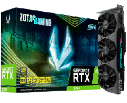 [Dim-ZT-A30900J-10P] TARJETA DE VIDEO ZOTAC NVIDIA GEFORCE RTX 3090 TRINITY TRIPLE FAN 24GB GDDR6X ZT-A30900J-10P