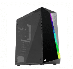 [Dim-SHARD] GABINETE PARA GAMING AEROCOOL SHARD CON VENTANA CRISTAL TEMPLADO RGB MID TOWER USB2.0 SIN FUENTE