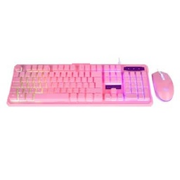 [BR-932769] Kit                                                                                                                                                                                                                                                                                                                                         2 En 1 Gamer Balam Rush Teclado/mouse Rosa Squad Ktm330 Br-932769