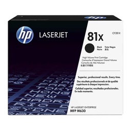 [CF281X] Toner Hp 81x Alto Rendimiento Negro Laserjet/mfp M630 (cf281x)