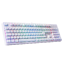 [Dim-VG-KM983-WHT-RED] TECLADO MECANICO PARA GAMING VSG ALNILAM KAILH RED VG-KM983-WHT-RED, BLANCO
