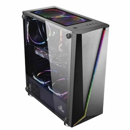 [YGA-68809] Gabinete Yeyian Yga-68809 Armageddon 2200 Lat Crist 3vent Rgb,usb,neg
