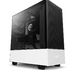 [dim-CA-H52FW-01-1] Gabinete  NZXT H510 Flow Miditower Atx Tg 2vent S/fte Bk/wh Ca-h52fw-01