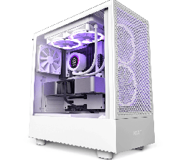 [CC-H51FW-01] GABINETE NZXT H5 FLOW CON VENTANA MT MINI-ITX EATX 2VENT 120 S/FTE CC-H51FW-01