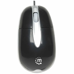 [766623177016-M] Mouse            Usb Optico Negro/plata Manhattan EconÃ“mico 177016