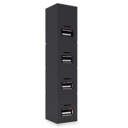 [ACCRBT4610] Hub USB V2.0 - BASICO, 4 Puertos, Negro, BROBOTIX 180727-2