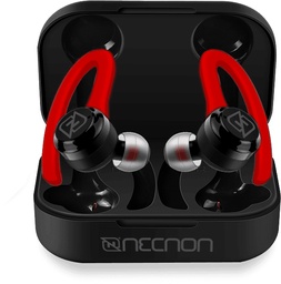 [BOCNNN620] EARBUDS BLUETOOTH TWS 30MAH CON CAJA DE CARGA 200MAH INDICADOR 4 LED NEGRO / ROJO -
